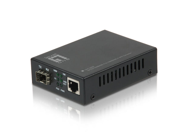 LevelOne GVT-2000 netværksomformer til medie 1000 Mbit/s Multitilstand Sort