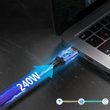 Wozinsky 5907769376696 USB-kabel USB4 Gen 2x2 1 m USB C 40 Gbit/sek. 240 W Sort