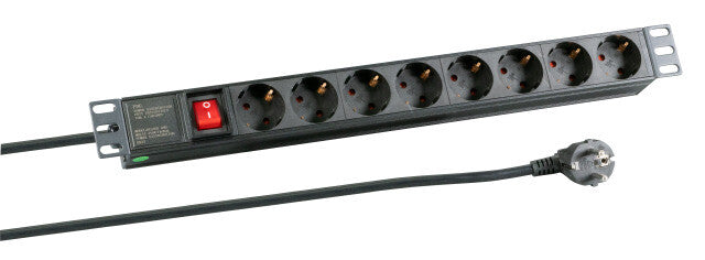 EFB Elektronik EK631DE.2 stikdåse 2 m 8 AC stikkontakt(er) Indendørs Sort