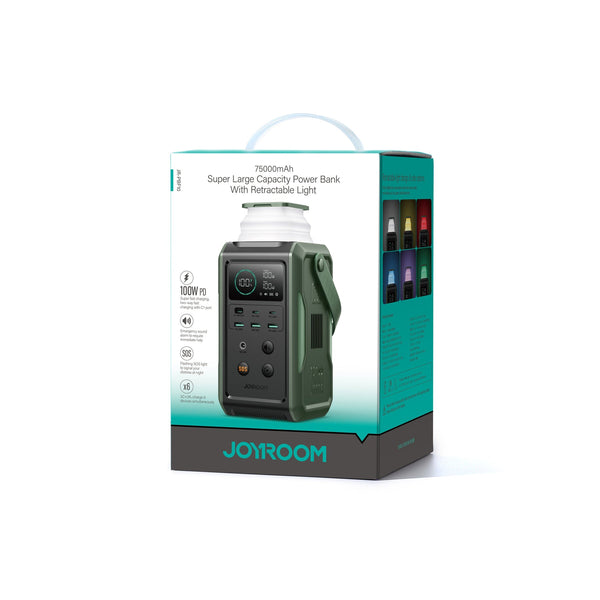 JOYROOM JR-PBF10 powerbank Lithium-Ion (Li-Ion) 75000 mAh Sort, Grøn