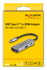 DeLOCK 61063 interface hub USB 3.2 Gen 1 (3.1 Gen 1) Type-C 10000 Mbit/s Grå