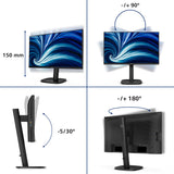 Philips 3000 series 24B2N3200J/00 computerskærm 60,5 cm (23.8") 1920 x 1080 pixel Fuld HD LCD Sort