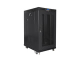 Lanberg FF01-8022-23BL stativ 22U Fritstående reol Sort