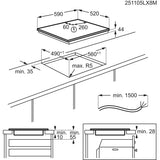 Electrolux EIV63443CT Sort Indbygget 60 cm Zone induktionskogeplade 4 zone(s)
