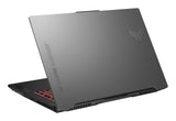 ASUS TUF Gaming A17 TUF707NUQ-DICHX146W AMD Ryzen™ 7 170 Laptop 43,9 cm (17.3") Fuld HD 16 GB DDR5-SDRAM 512 GB SSD NVIDIA GeForce RTX 4050 Wi-Fi 6 (802.11ax) Windows 11 Home Sort, Grå