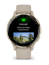 Garmin Venu 3S 3,05 cm (1.2") AMOLED 41 mm Digital 390 x 390 pixel Berøringsskærm Guld, Grå Wi-Fi GPS (satellit)