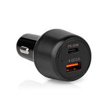 Nedis Car Charger Smartphone Sort Cigartænder Hurtig opladning Automatisk