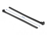 DeLOCK 18757 kabelsamler Krog og løkke kabelbinder Nylon Sort 100 stk