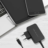 Qoltec 52385 oplader til mobil enhed Laptop, Bærbar spillekonsol, Strømbank, Smartphone, SmartWatch, Tablet Sort Vekselstrøm Hurtig opladning Indendørs
