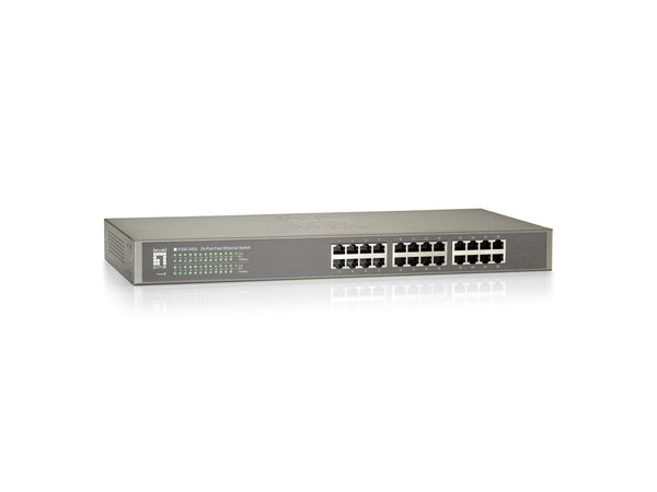 LevelOne FSW-2450 netværksswitch Ikke administreret Fast Ethernet (10/100) Sort