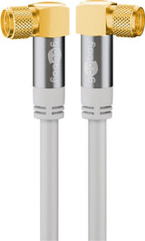 Goobay 70483 koaxial kabel 2 m F Hvid