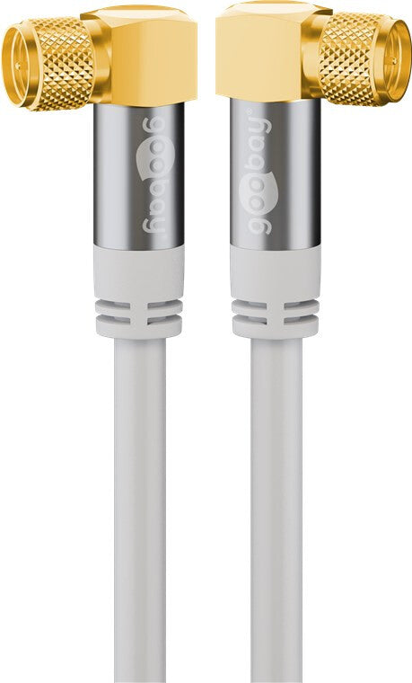 Goobay 70483 koaxial kabel 2 m F Hvid