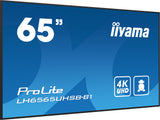 iiyama LH6565UHSB-B1 skilte display Kiosk design 163,8 cm (64.5") LED Wi-Fi 800 cd/m² 4K Ultra HD Sort Indbygget processer Android 11 24/7