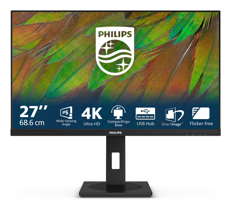 Philips 3000 series 27B1N3800/00 computerskærm 68,6 cm (27") 3840 x 2160 pixel 4K Ultra HD LCD Sort