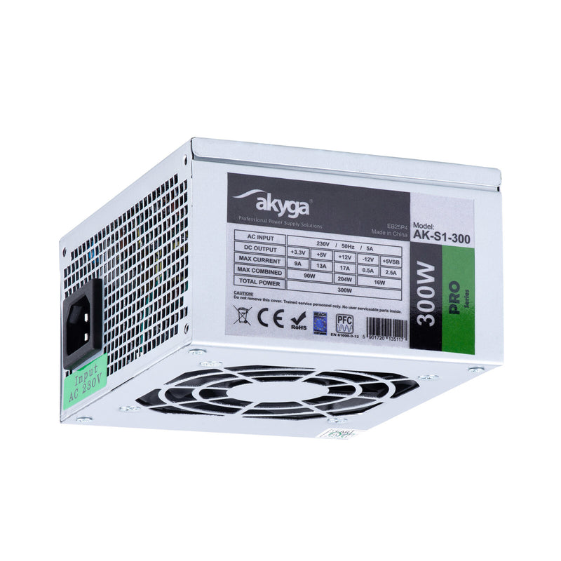 Akyga AK-S1-300 enhed til strømforsyning 300 W 20+4 pin ATX SFX Sølv