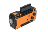 Extralink RADIO AWARYJNE SOLARNE Z KORBKA DYNAMO POWERBANK 4000MAH Z LATARKA SOS SR-4000 Bærbar Analog Sort, Orange