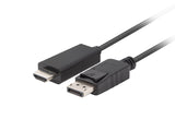 Lanberg CA-DPHD-11CC-0050-BK kabel kønsskifter DisplayPort HDMI Sort