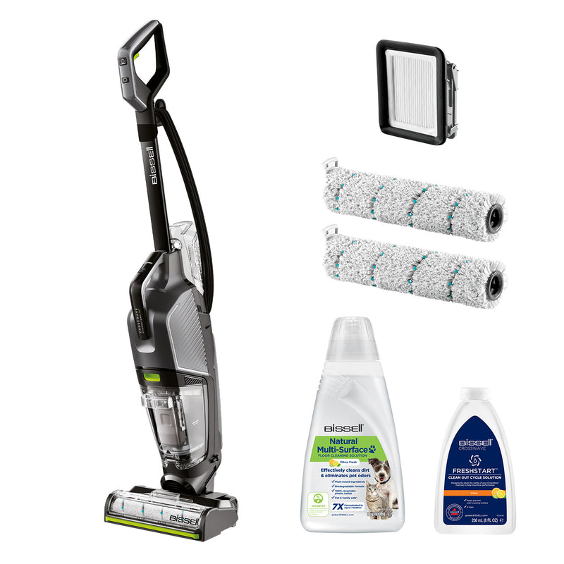 Bissell CrossWave Hydrosteam Pet Pro Stående vakuum Vekselstrøm Tør&våd Poseløs 0 L 1100 W Sort, Sølv