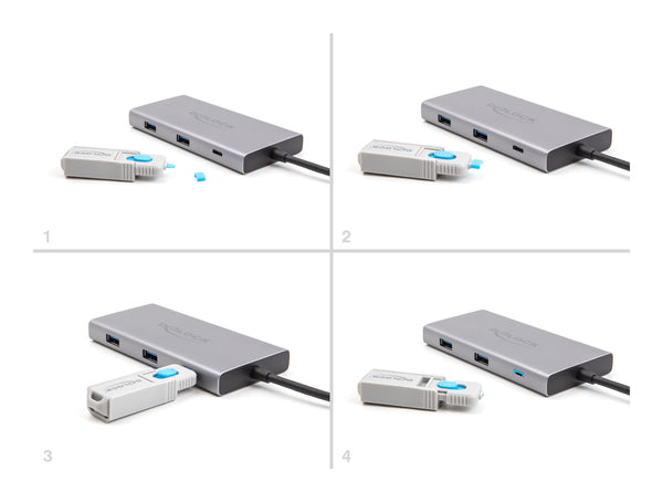 DeLOCK 20950 portblokering USB Type-C Blå 10 stk