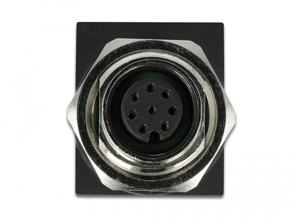 DeLOCK 66314 kabel kønsskifter M12 RJ45 Sort