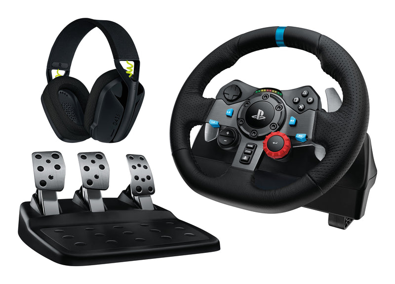 Logitech G 991-000539 spil-controller Aluminium, Sort USB Rat + pedaler + headset PC, PlayStation 4, PlayStation 5, Playstation 3