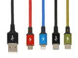 iBox Universal 4 in 1 charging cable I-BOX USB IKUM4W1 - Kabel USB-kabel 1,2 m Micro-USB A 2 x USB C Flerfarvet
