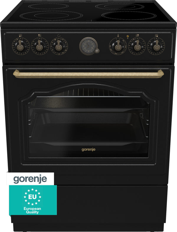Gorenje GECS6B71CLB Fritstående komfur Elektrisk Keramisk Sort