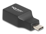DeLOCK 67128 kabel kønsskifter 1 x USB 2.0 C 2 x 3.5 mm Sort