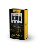 Gembird CC-USB2-AM31-1M USB-kabel USB 2.0 USB A Sort