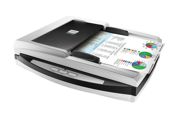 Plustek SmartOffice PL4080 ADF Flatbed & ADF scanner 600 x 600 dpi A4 Sort, Grå