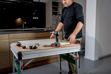 Metabo MWB 100 udendærs bord Beige, Metallic Rektangulær form