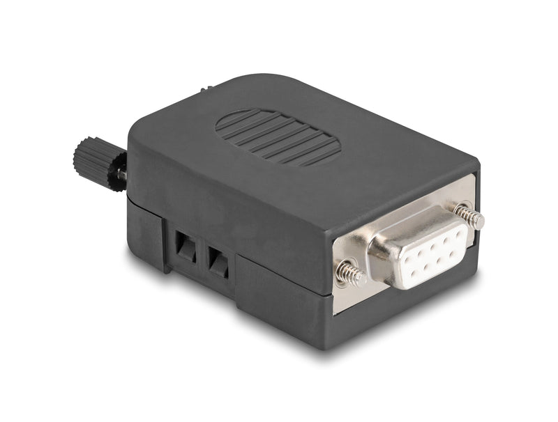 DeLOCK 90655 kabelsamler D-Sub 9, 3 pin terminal block Sort, Grå