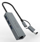 Inca IUTP-03TX interface hub USB 3.2 Gen 1 (3.1 Gen 1) Type-A + Type-C 10000 Mbit/s Grå