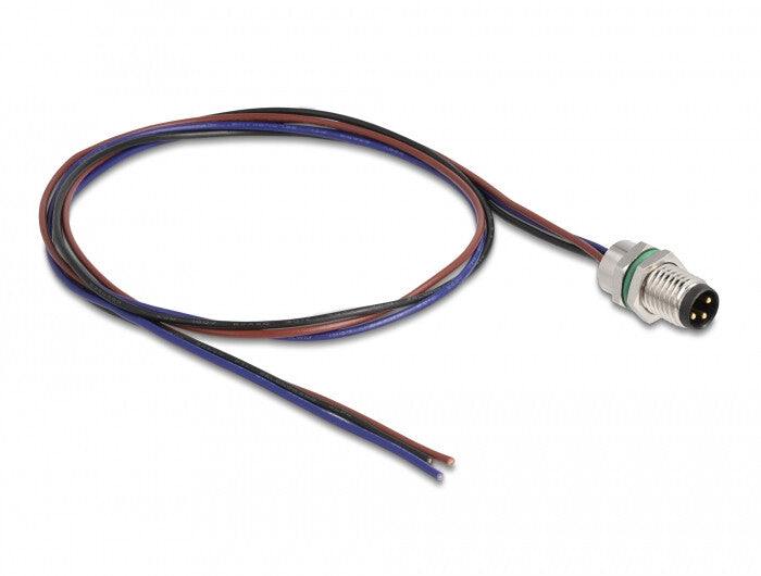 DeLOCK 80147 sensor- & aktuatorkabel 0,5 m M8 Sort