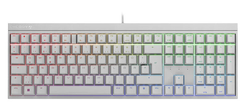 CHERRY MX 2.0S tastatur Spil USB QWERTZ Tysk Hvid