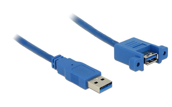 DeLOCK USB 3.0 A, 1m USB-kabel USB 3.2 Gen 1 (3.1 Gen 1) USB A 5 Gbit/sek. Blå