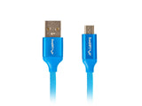 Lanberg CA-USBM-20CU-0010-BL USB-kabel USB 2.0 1 m Micro-USB A USB A 0,48 Gbit/sek. Blå