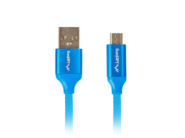 Lanberg CA-USBM-20CU-0010-BL USB-kabel USB 2.0 1 m Micro-USB A USB A 0,48 Gbit/sek. Blå