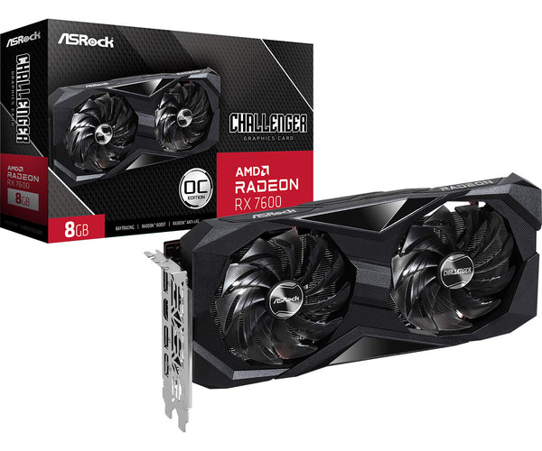 Asrock Challenger 90-GA41ZZ-00UANF grafikkort AMD Radeon RX 7600 8 GB GDDR6