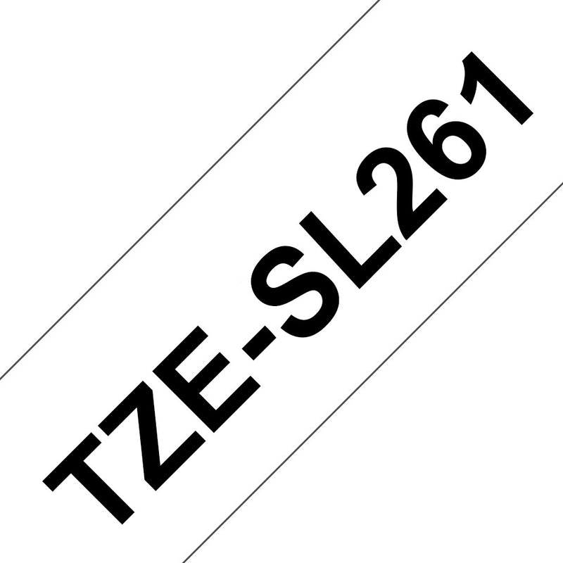 Brother TZE-SL261 etiketbånd Sort på hvid