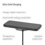 CLUB3D CAC-3027 oplader til mobil enhed Smartphone, Universel Sort DC Trådløs opladning Hurtig opladning Indendørs