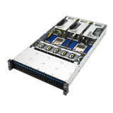 ASUS RS720A-E13-RS24G Socket SP5 Stativ (2U) Sort, Sølv