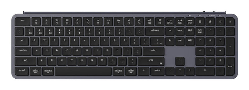 Keychron B6P-K1-BO tastatur Hjemme/kontor USB + RF Wireless + Bluetooth Grå