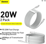 Baseus TZCATLZJ-02 Lightning kabel 1,5 m Hvid