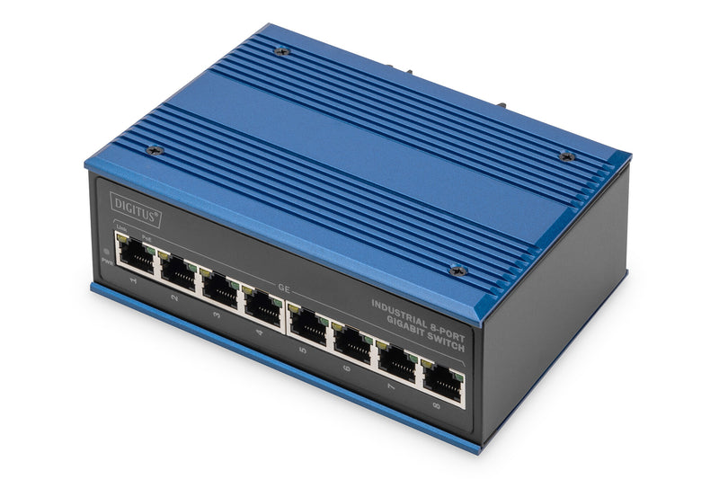 Digitus DN-651121 netværksswitch Ikke administreret L2 Gigabit Ethernet (10/100/1000) Strøm over Ethernet (PoE) Sort, Blå