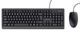 Trust TKM-250 tastatur Mus inkluderet Kontor USB QWERTZ Tysk Sort