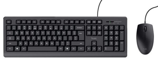 Trust TKM-250 tastatur Mus inkluderet Kontor USB QWERTZ Tysk Sort