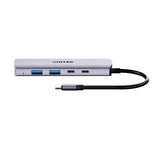 UNITEK uHUB Q4 USB 3.2 Gen 1 (3.1 Gen 1) Type-C 10000 Mbit/s Grå