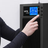 Qoltec 53043 UPS-enhed Dobbeltkonvertering (online) 3 kVA 2400 W 2 AC stikkontakt(er)