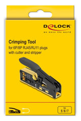 DeLOCK 90583 kabelklipper Krympeværktøj Sort, Gul